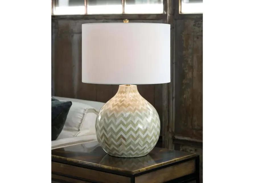 Chevron Bone Table Lamp (Natural)