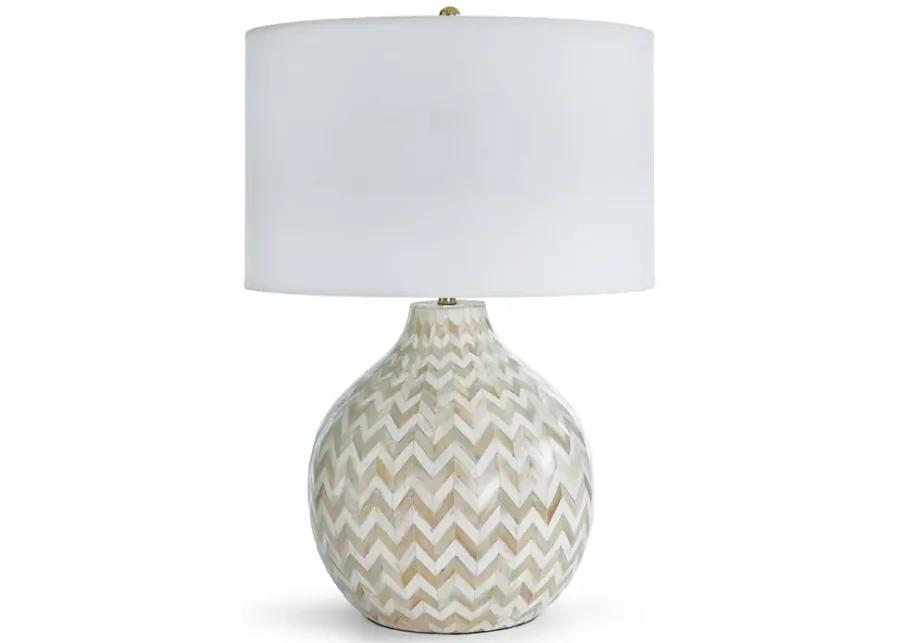 Chevron Bone Table Lamp (Natural)