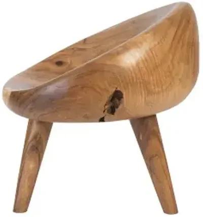 smoothed club chair, natural, assorted