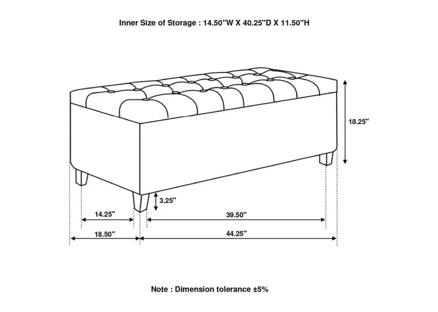 Samir Lift Top Storage Bench Charcoal