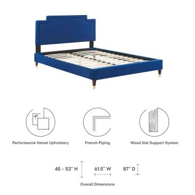 Liva Performance Velvet Queen Bed