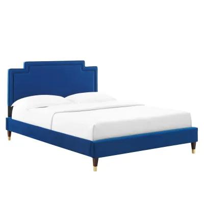 Liva Performance Velvet Queen Bed