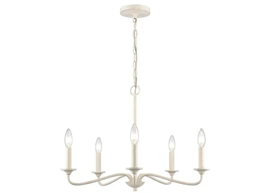 Quinn 24'' Wide 5-Light Chandelier - Antique White