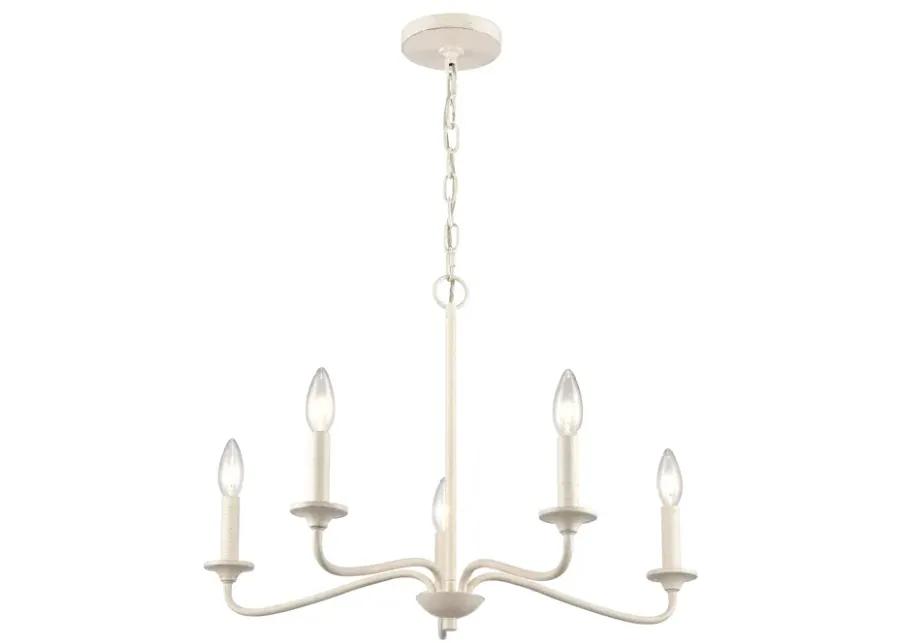 Quinn 24'' Wide 5-Light Chandelier - Antique White