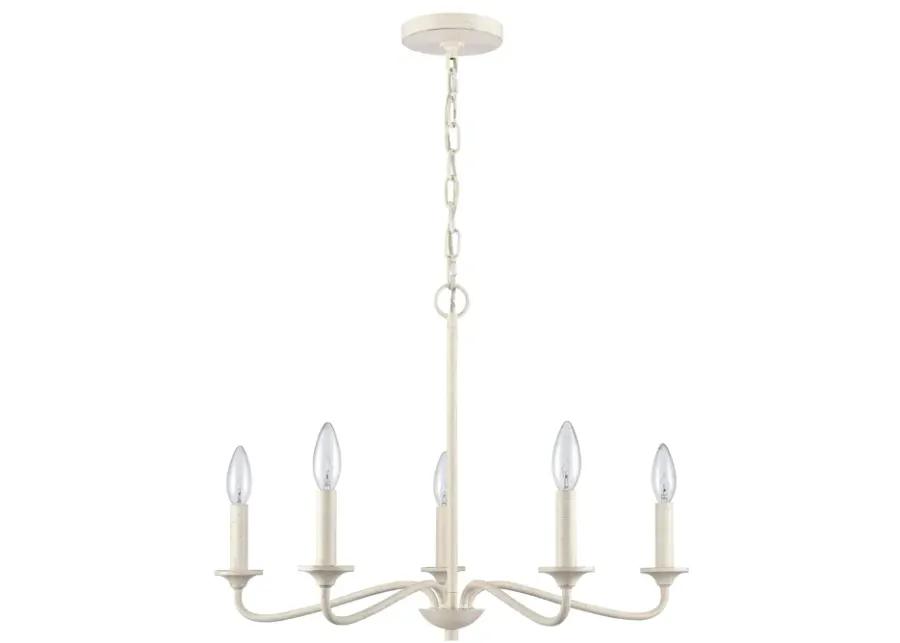 Quinn 24'' Wide 5-Light Chandelier - Antique White