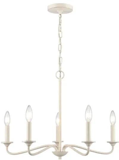 Quinn 24'' Wide 5-Light Chandelier - Antique White