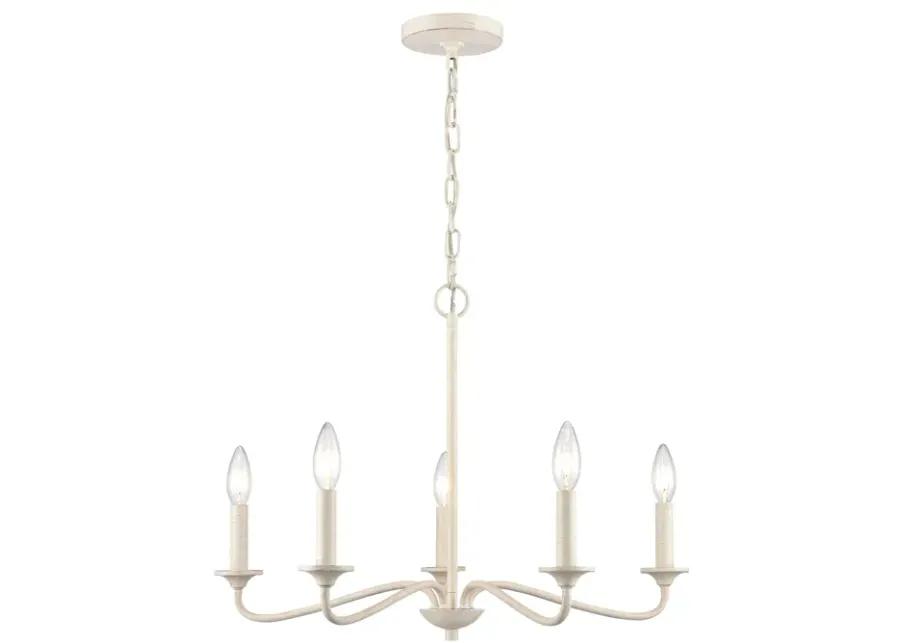 Quinn 24'' Wide 5-Light Chandelier - Antique White