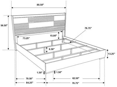 Blacktoft Eastern King Panel Bed Black