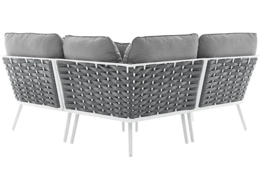 Stance Outdoor Patio Aluminum Small Sectional Sofa