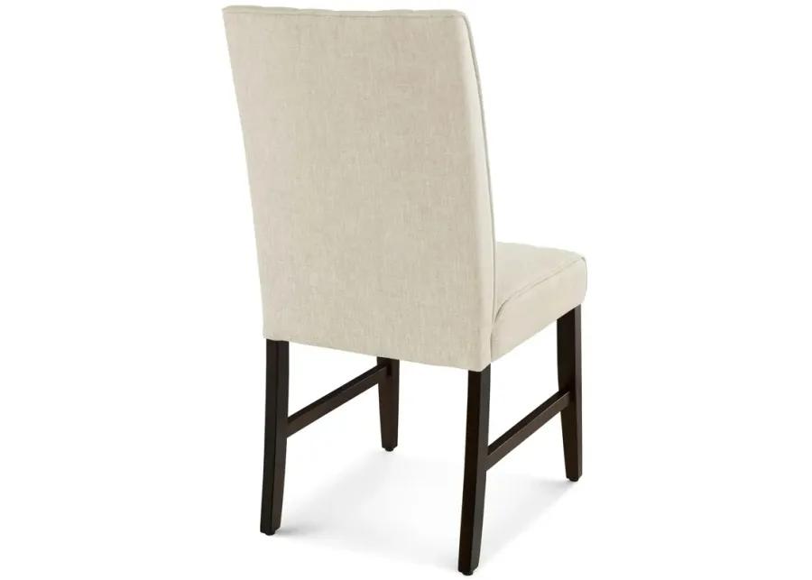 Motivate Channel Tufted Upholstered Fabric Dining Chair Set of 2