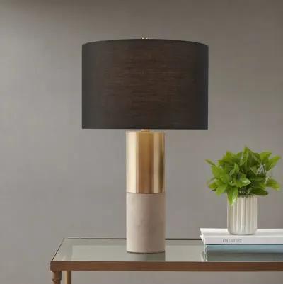 Hampton Hill Fulton Gold/Grey/Black Concrete Table Lamp