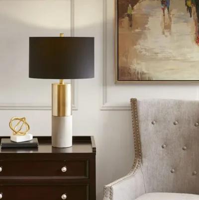 Hampton Hill Fulton Gold/Grey/Black Concrete Table Lamp