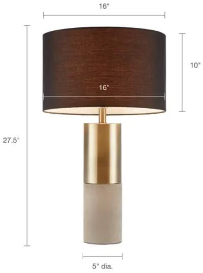 Hampton Hill Fulton Gold/Grey/Black Concrete Table Lamp