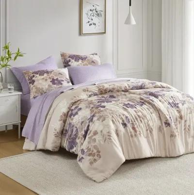 Floral Comforter Set with Bed Sheets