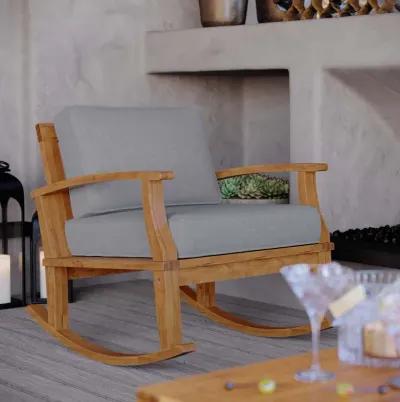 Marina Outdoor Patio Teak Rocking Chair