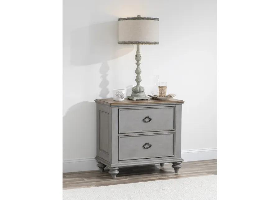 Kingston (Sandalwood Brown + Tweed Gray) Nightstand