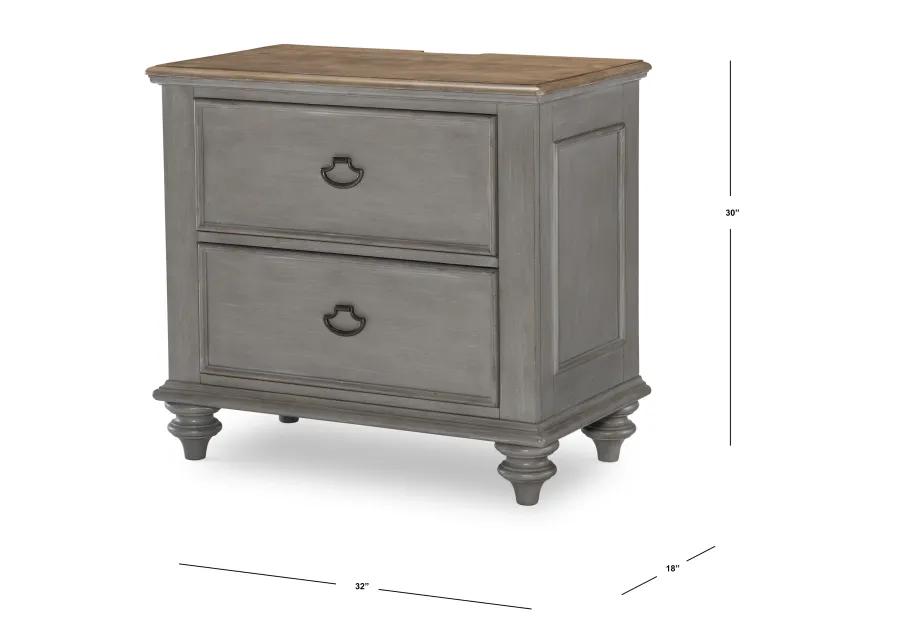 Kingston (Sandalwood Brown + Tweed Gray) Nightstand