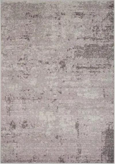 Adirondack Contemporary Light Grey / Purple 2'-6" X 8' Powerloomed Rug