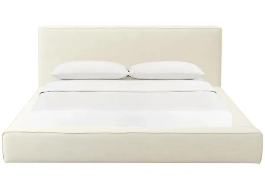 Olafur Cream Linen Queen Bed