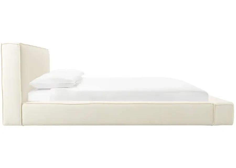 Olafur Cream Linen Queen Bed