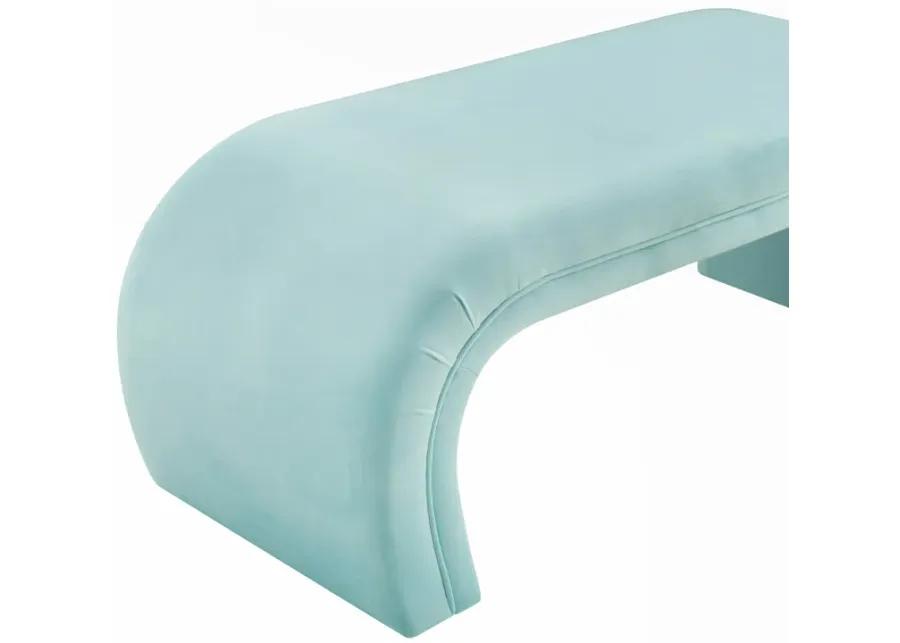 Kenya Bright Blue Velvet Bench