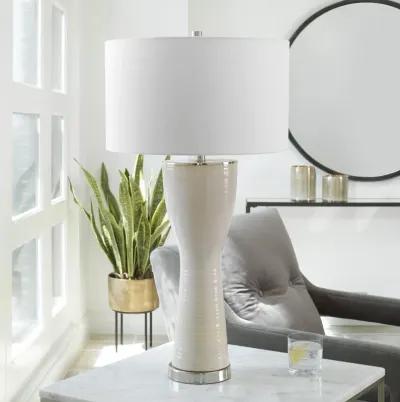 Uttermost Amphora Off-White Glaze Table Lamp