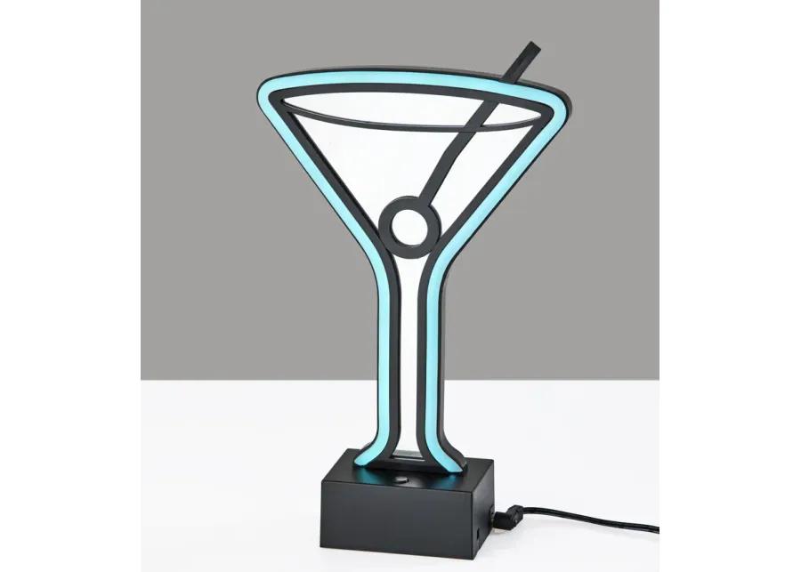 Infinity Neon Martini Glass Table/Wall Lamp