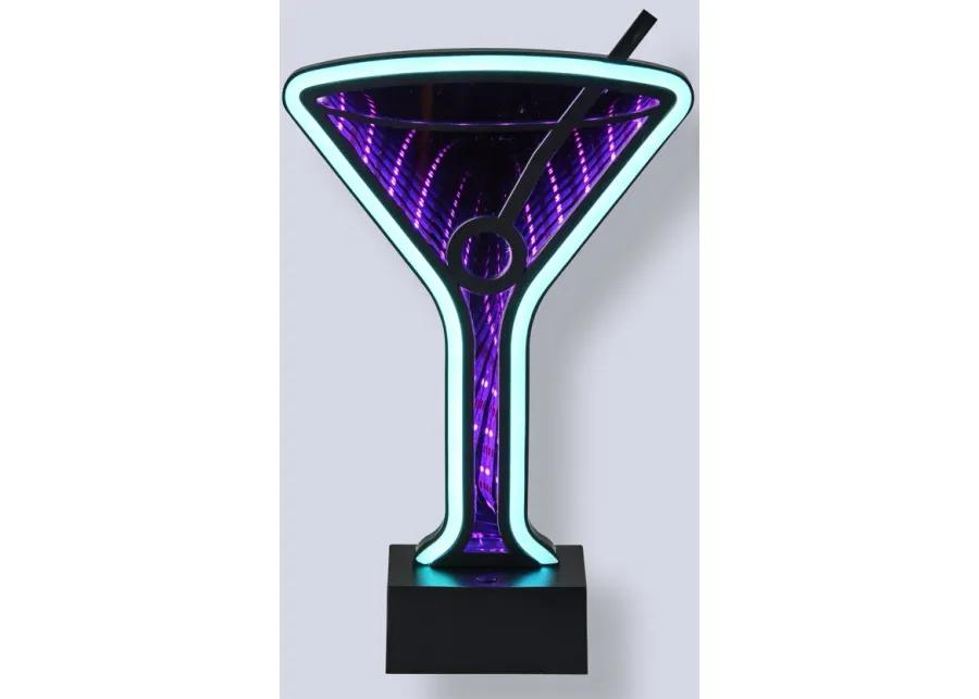 Infinity Neon Martini Glass Table/Wall Lamp