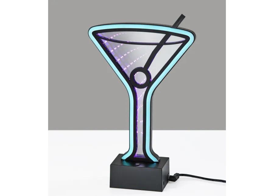 Infinity Neon Martini Glass Table/Wall Lamp