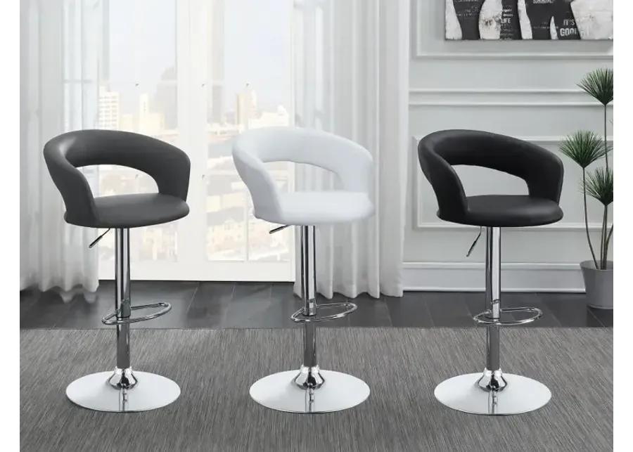 Adrian 29" Adjustable Height Bar Stool Grey And Chrome