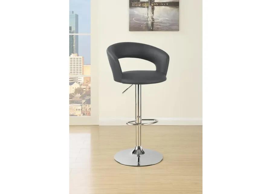 Adrian 29" Adjustable Height Bar Stool Grey And Chrome