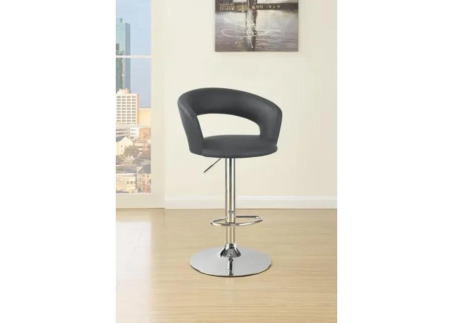 Adrian 29" Adjustable Height Bar Stool Grey And Chrome