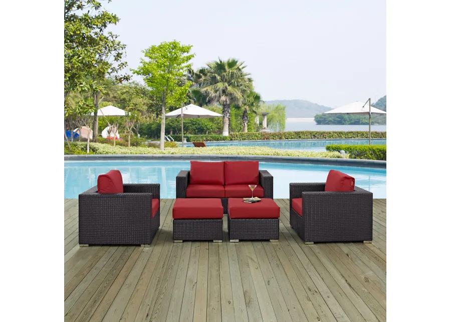 Convene 5 Piece Outdoor Patio Sofa Set