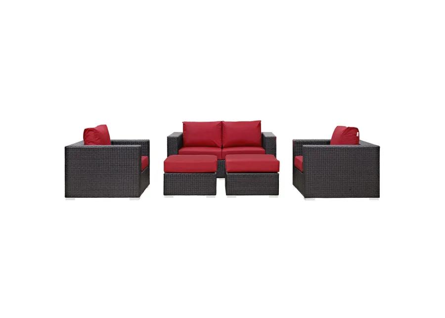 Convene 5 Piece Outdoor Patio Sofa Set