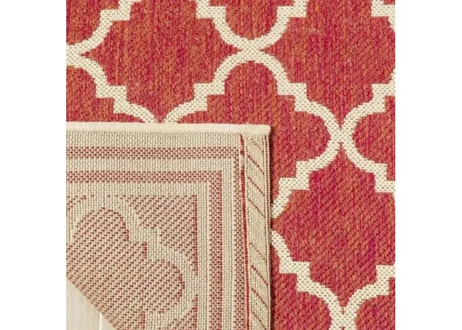 LINDEN 121 Collection LND121Q-6SQ Red / Creme 6'-7" X 6'-7" Square