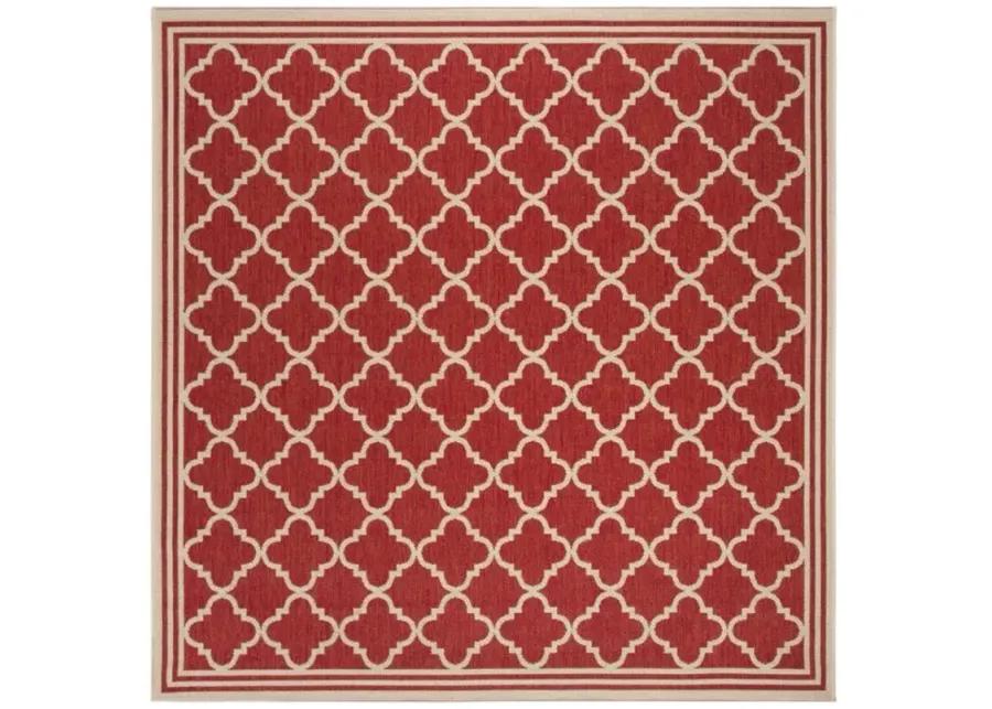 LINDEN 121 Collection LND121Q-6SQ Red / Creme 6'-7" X 6'-7" Square