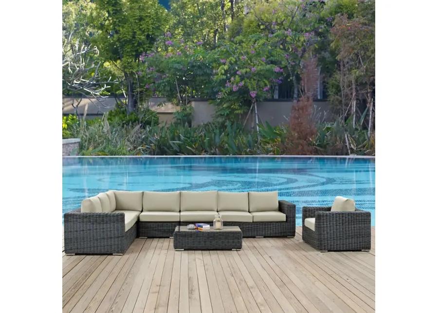 Summon 7 Piece Outdoor Patio Sunbrella® Sectional Set