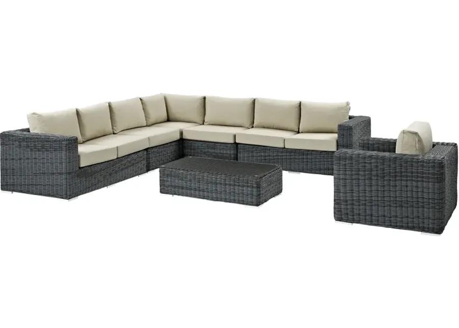 Summon 7 Piece Outdoor Patio Sunbrella® Sectional Set