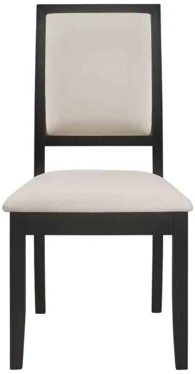 Louise 5-piece Dining Set Black and Cream