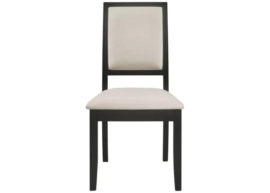 Louise 5-piece Dining Set Black and Cream