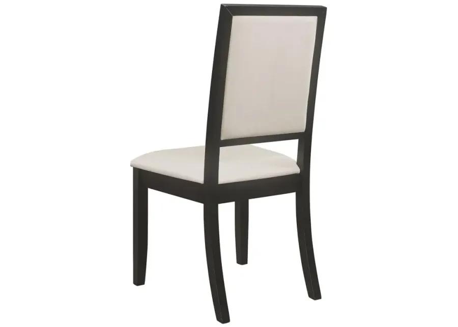 Louise 5-piece Dining Set Black and Cream