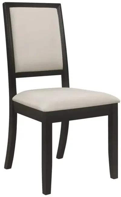 Louise 5-piece Dining Set Black and Cream