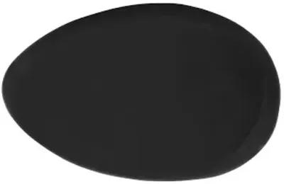 river stone coffee table, small, gel coat black