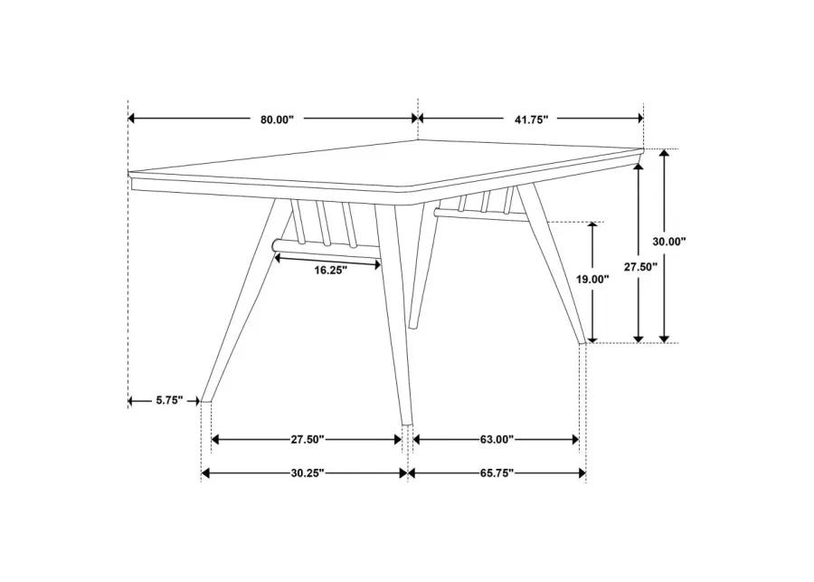 Wes 7-piece Rectangular Dining Set Grey and Dark Walnut