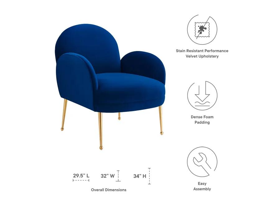 Transcend Performance Velvet Armchair