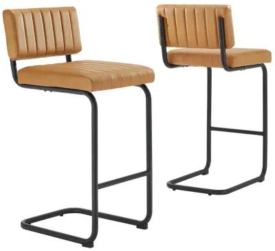 Parity Vegan Leather Counter Stools - Set of 2