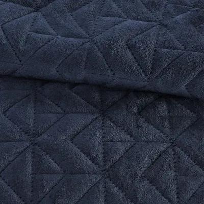 Beautyrest Quilted Plush Navy Heated Blanket