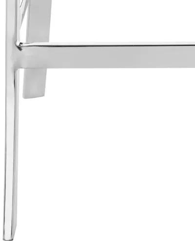 ZOEY 39''H STAINLESS STEEL CROSS BACK BAR STOOL