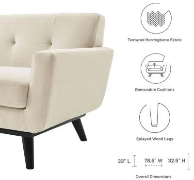 Engage Herringbone Fabric Loveseat