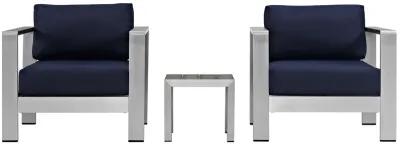 Shore 3 Piece Outdoor Patio Aluminum Set